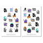 Preview: Halloween Sprüche Sticker Set