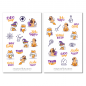 Preview: Halloween Katze und Hund Sticker Set