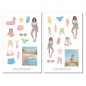 Preview: Mädchen Sommer Sticker Set