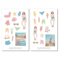 Preview: Mädchen Sommer Sticker Set