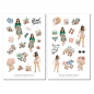 Preview: Mädchen Frühling Sticker Set