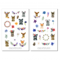 Preview: Tiere und Blumen Sticker Set