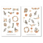 Preview: Herbst Eulen Sticker Set