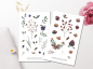 Preview: Aquarell Flowers Sticker Set