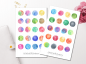 Preview: Aquarell Punkte Sticker Set