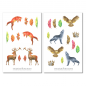 Preview: Watercolor Waldtiere Sticker Set