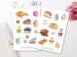 Preview: Sweet Pastry Sticker Set