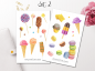 Preview: Süßes Gebäck Sticker Set