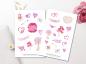 Preview: Valentinstag Herzen Sticker Set