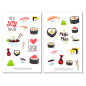 Preview: Niedliches Sushi Sticker Set