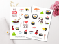 Preview: Niedliches Sushi Sticker Set