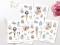 Preview: Mädchen Frühling Sticker Set