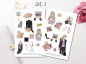 Mobile Preview: Business Woman Sticker Set