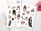 Mobile Preview: Business Woman Sticker Set