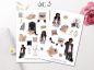 Preview: Business Woman Sticker Set