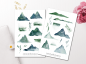 Preview: Green Mountains Sticker Set