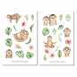 Preview: Verliebte Faultiere Sticker Set