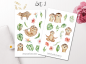Preview: Verliebte Faultiere Sticker Set