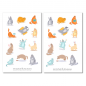 Preview: Cartoon Katzen Sticker Set