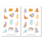 Preview: Cartoon Cats Sticker Set