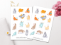 Preview: Cartoon Cats Sticker Set