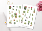 Preview: Cactus Sticker Set