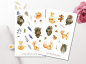 Preview: Foxes and Owls Sticker Set