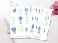 Preview: Lavendel Garten Sticker Set