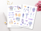 Preview: Purple Lavender Sticker Set