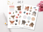 Preview: Wald Tierbabys Sticker Set