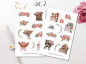 Preview: Wald Tierbabys Sticker Set