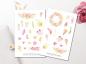 Preview: Pink Pastel Sticker Set