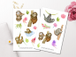 Preview: Cute Sloths Sticker Set