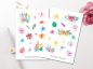 Preview: Tropische Blumen Sticker Set