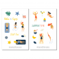 Preview: Sommer Figuren Sticker Set