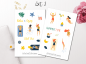 Preview: Sommer Figuren Sticker Set