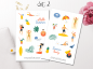 Preview: Sommer Figuren Sticker Set