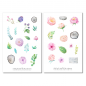 Preview: Blumen und Holz Sticker Set