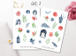 Preview: Girls and Crows Sticker Set