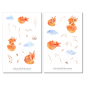 Preview: Cute Foxes Sticker Set