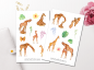 Preview: Giraffen Sticker Set