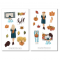 Preview: Autumn Girl Sticker Set