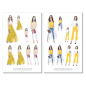 Preview: Girls Fashion Yellow Sticker Set