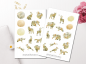 Preview: Animals Silhouettes Forest Stickers Set