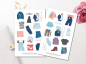 Preview: Kleidung Jeans Sticker Set