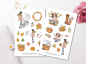 Preview: Mädchen Herbst Sticker Set