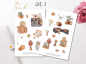 Preview: Girls Autumn Sweater Sticker Set