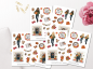 Preview: Girl Pumpkin Sticker Set