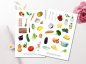 Preview: Kochen Sticker Set