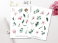 Preview: Magnolia and Eucalyptus Sticker Set